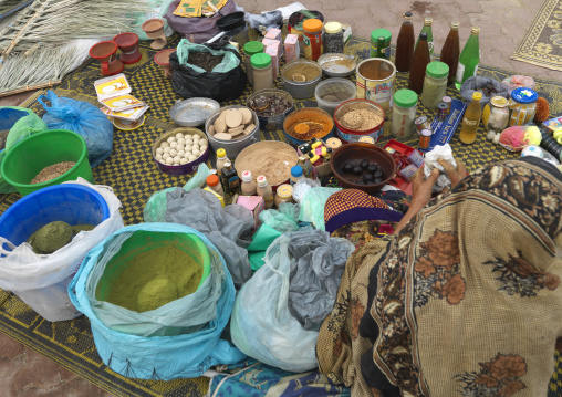 Stall Of Spices In Ibra Souk, Oman