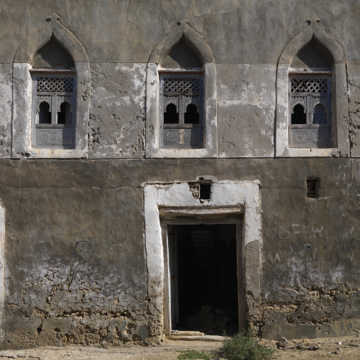 Wooden Windows Carved In Arabic Stytle, Mirbat, Oman