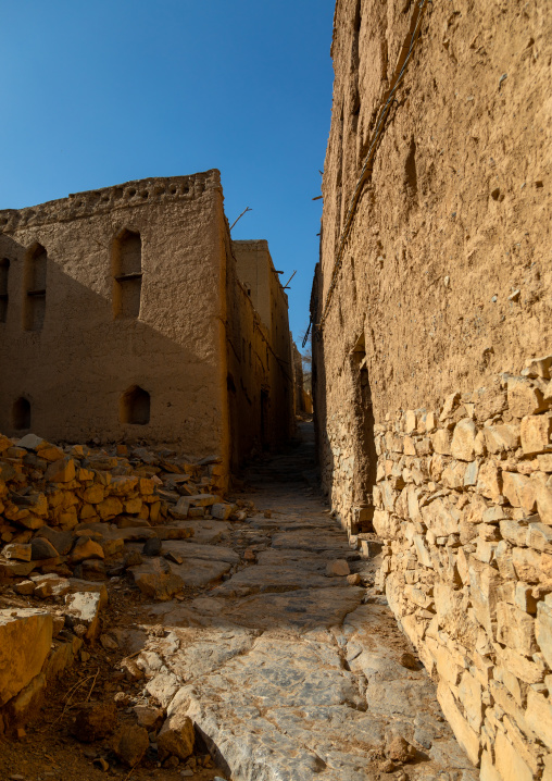 Old abandoned house in a village, Ad Dakhiliyah Region, Al Hamra, Oman