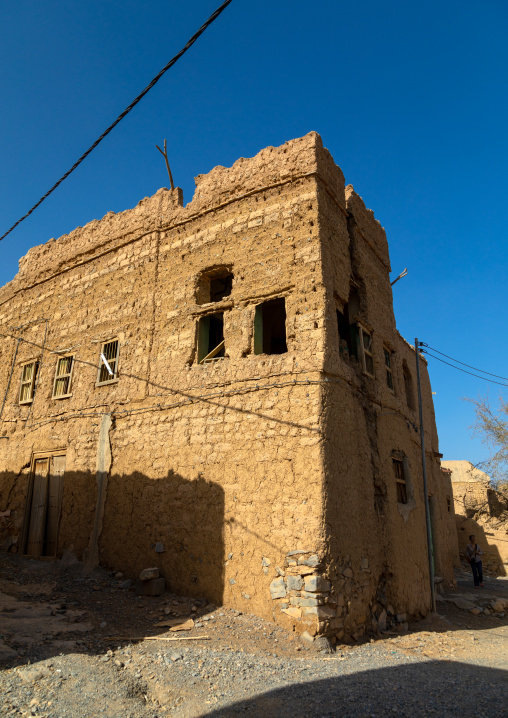 Old abandoned house in a village, Ad Dakhiliyah Region, Al Hamra, Oman