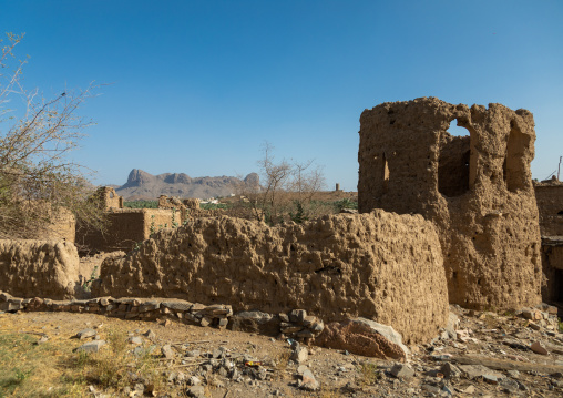 Old abandoned house in a village, Ad Dakhiliyah Region, Al Hamra, Oman