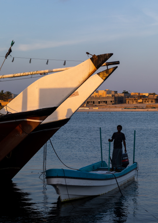 Dhows in the port, Dhofar Governorate, Mirbat, Oman