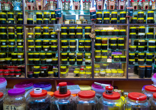 Frankincense and local perfumes for sale in a shop, Dhofar Governorate, Salalah, Oman