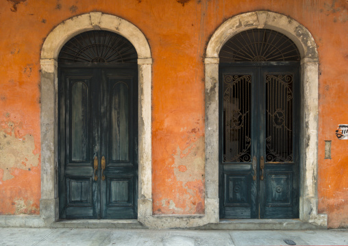 Panama, Province Of Panama, Panama City, Old Door In Casco Viejo