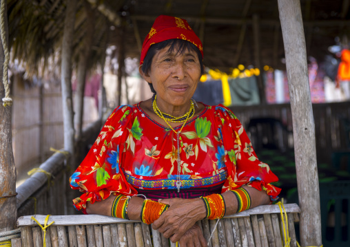 Panama, San Blas Islands, Mamitupu, Portrait Of Kuna Tribe Woman