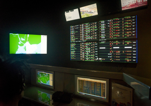 Panama, Province Of Panama, Panama City, Control Room At Miraflores Locks