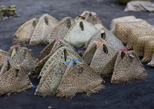 Baskets to carry animals sold at Kokopo market, East New Britain Province, Rabaul, Papua New Guinea