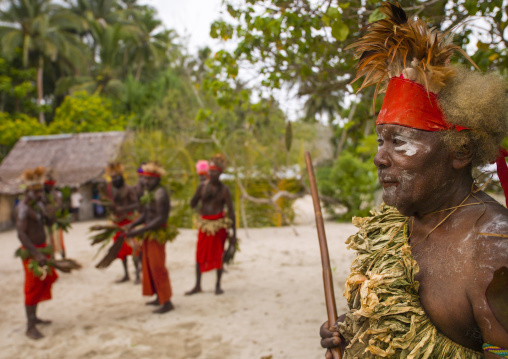 Paplieng tribe men dancing, New Ireland Province, Kavieng, Papua New Guinea