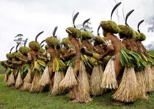 Suli muli tribe women from Enga during a sing-sing ceremony, Western Highlands Province, Mount Hagen, Papua New Guinea