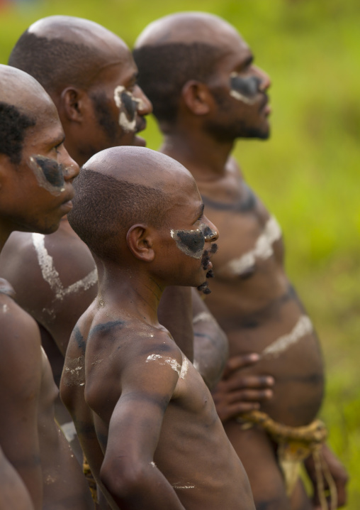 Khoril tribe boys during a sing sing, Western Highlands Province, Mount Hagen, Papua New Guinea