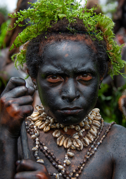 Emira tribe boy during a Sing-sing ceremony, Western Highlands Province, Mount Hagen, Papua New Guinea