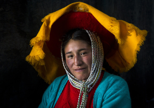 Woman In Traditional Clothing, Qoyllur Riti Festival, Ocongate Cuzco, Peru