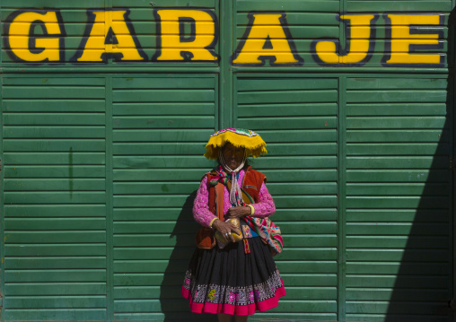 Woman In Traditional Clothing, Qoyllur Riti Festival, Ocongate Cuzco, Peru