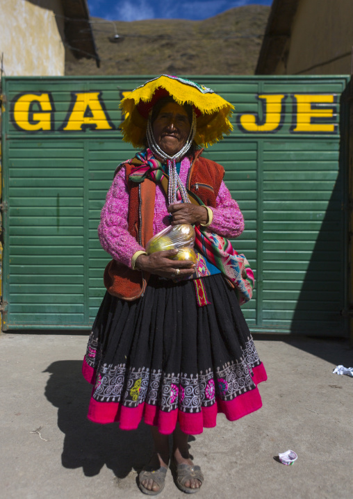 Woman In Traditional Clothing, Qoyllur Riti Festival, Ocongate Cuzco, Peru