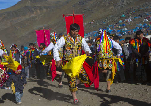 Procession And Dances During Qoyllur Riti Festival, Ocongate Cuzco, Peru