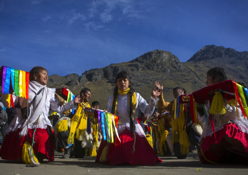 Procession And Dances During Qoyllur Riti Festival, Ocongate Cuzco, Peru