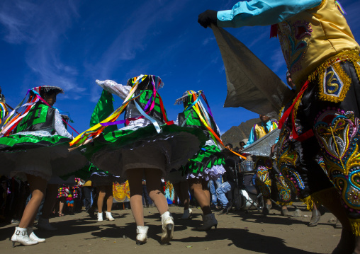 Procession And Dances During Qoyllur Riti Festival, Ocongate Cuzco, Peru