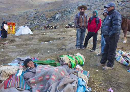 Man Waking Up, Qoyllur Riti Festival, Ocongate Cuzco, Peru