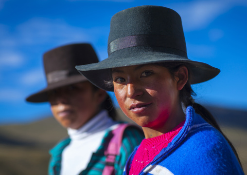 Girls With Hats, Cuzco, Peru