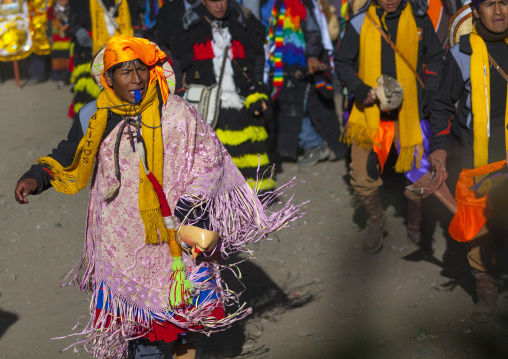 Procession And Dances During Qoyllur Riti Festival, Ocongate Cuzco, Peru