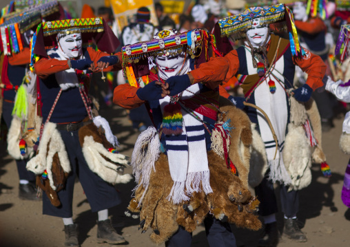 Procession And Dances During Qoyllur Riti Festival, Ocongate Cuzco, Peru