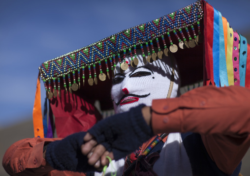 Masked Ukuku At Qoyllur Riti Festival, Ocongate Cuzco, Peru