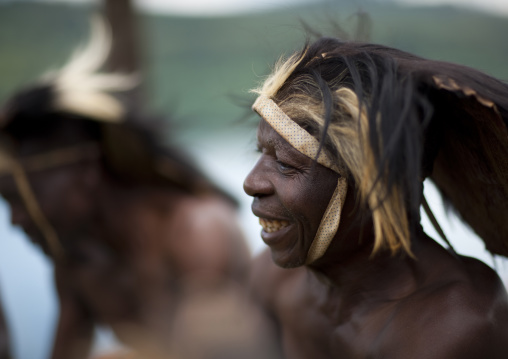 Traditional dancers during a folklore event in a village, Lake Kivu, Nkombo, Rwanda