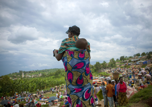 Crowded market, Kigali Province, Kigali, Rwanda