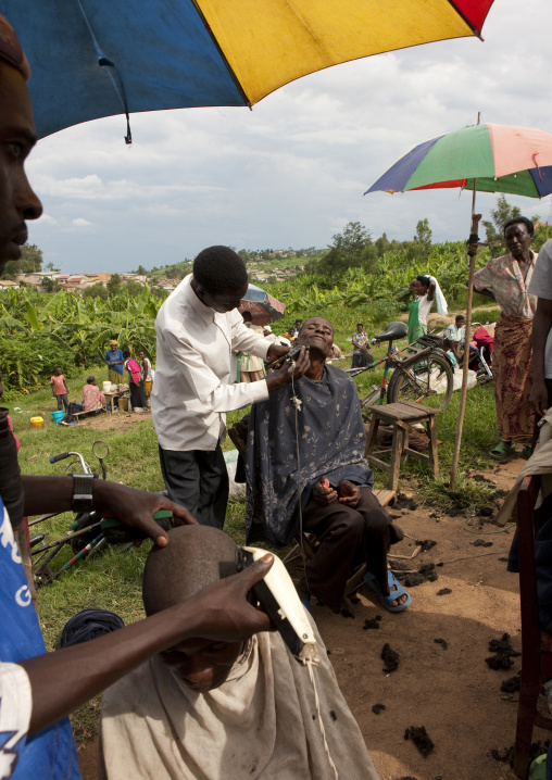 Barber shop in a market, Kigali Province, Kigali, Rwanda