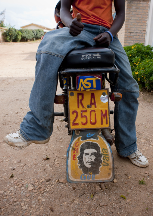 Che gevara logo on a motorbike, Kigali Province, Kigali, Rwanda