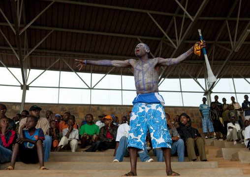 Fans during a football match, Kigali Province, Kigali, Rwanda