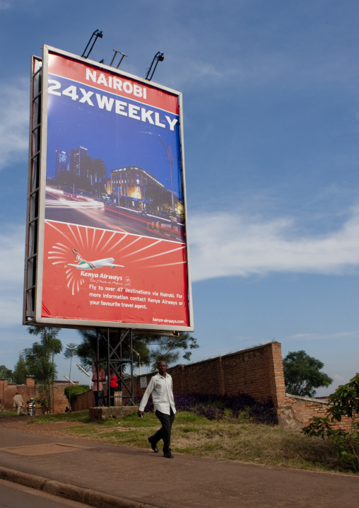 Kenya airways adverstising in the street
, Kigali Province, Kigali, Rwanda