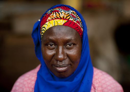 Rwandan woman in traditional clothing, Kigali Province, Kigali, Rwanda