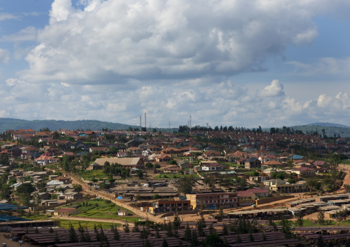 City neighbourhood in the hills, Kigali Province, Kigali, Rwanda