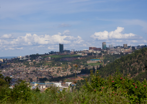 City neighbourhood in the hills, Kigali Province, Kigali, Rwanda