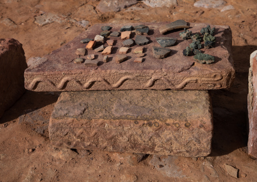 Snakes carved on a stone in jabal Ikmah, Al Madinah Province, Alula, Saudi Arabia