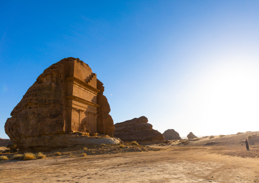 Qasr al-Farid tomb of Lihyan son of Kuza in Madain Saleh, Al Madinah Province, Alula, Saudi Arabia