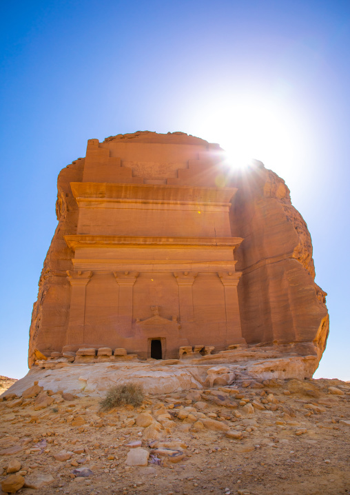 Qasr al-Farid tomb of Lihyan son of Kuza in Madain Saleh, Al Madinah Province, Alula, Saudi Arabia