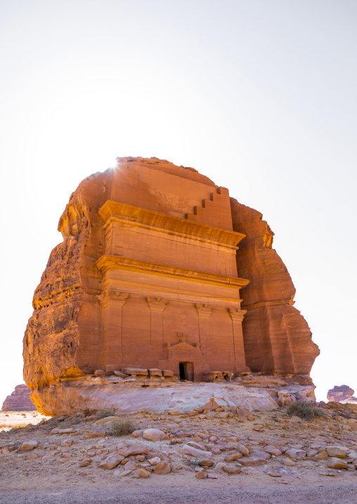 Qasr al-Farid tomb of Lihyan son of Kuza in Madain Saleh, Al Madinah Province, Alula, Saudi Arabia