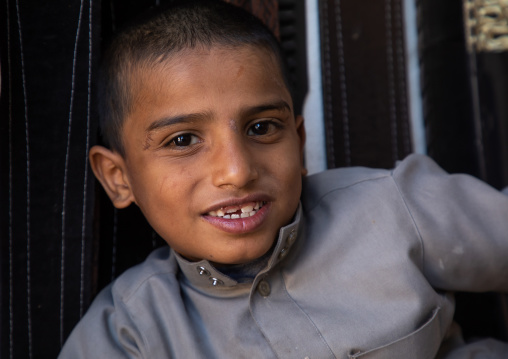 Portrait of a yemeni refugee boy, Najran Province, Najran, Saudi Arabia