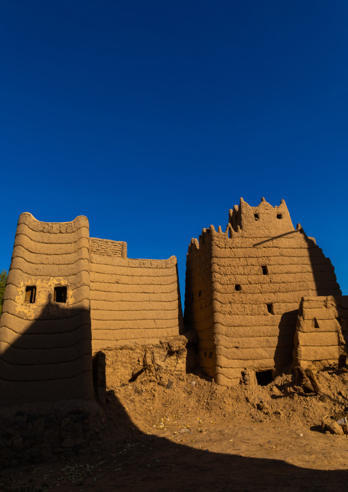 Traditional old multi-storey mud houses, Najran Province, Najran, Saudi Arabia