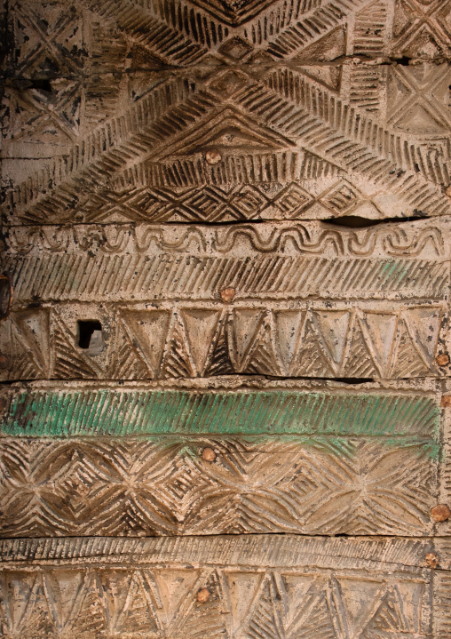 Old wooden door in al-Namas village, Al-Bahah region, Altawlah, Saudi Arabia