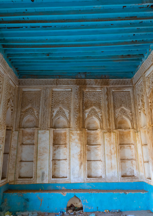 Niches in an old farasani house majlis, Red Sea, Farasan, Saudi Arabia