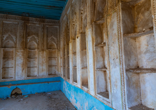 Niches in an old farasani house majlis, Red Sea, Farasan, Saudi Arabia