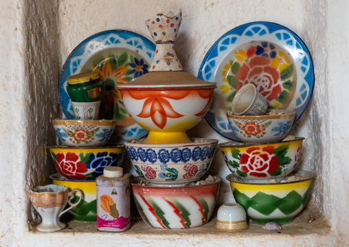 Enamel plates inside a niche, Red Sea, Farasan, Saudi Arabia