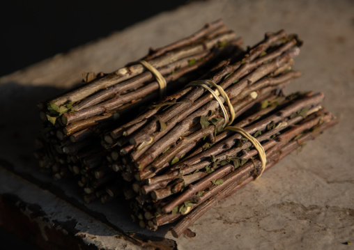 Wood sticks used as toothbrushes, Asir province, Al Habeel, Saudi Arabia