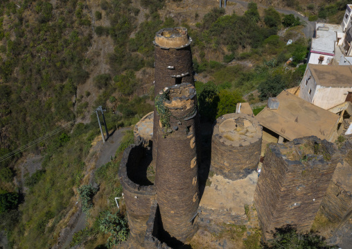 Traditional stone watchtowers, Jizan Province, Addayer, Saudi Arabia