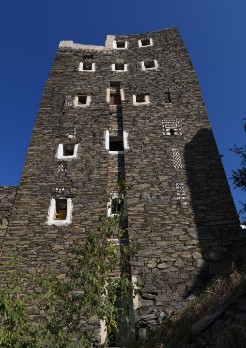 Multi-storey houses made of stones, Rijal Almaa Province, Rijal Alma, Saudi Arabia