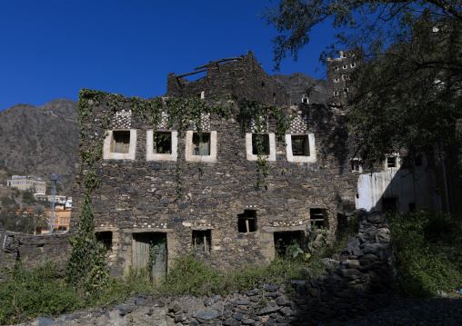 Multi-storey houses made of stones, Rijal Almaa Province, Rijal Alma, Saudi Arabia