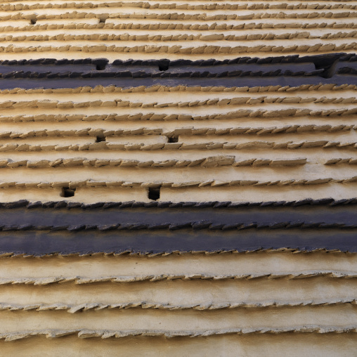 Traditional clay and silt homes in a village, Asir province, Sarat Abidah, Saudi Arabia